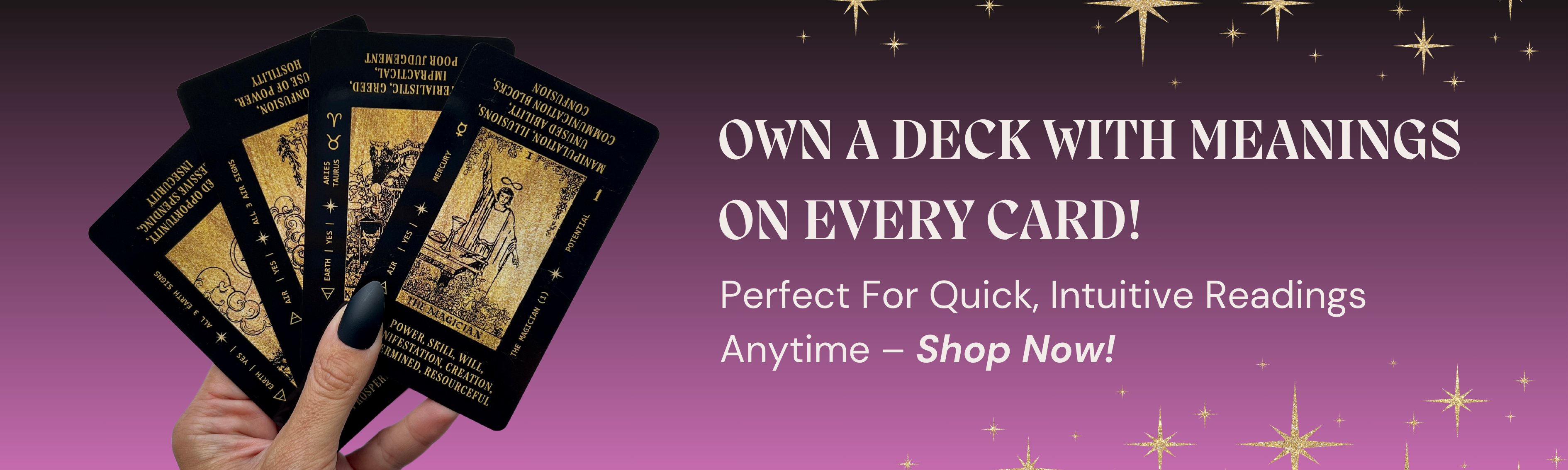 a tarot deck with meanings on the cards