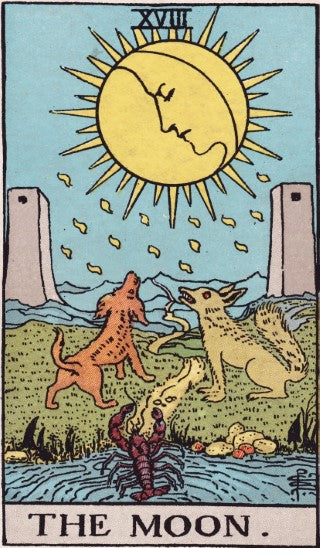 The Moon tarot card