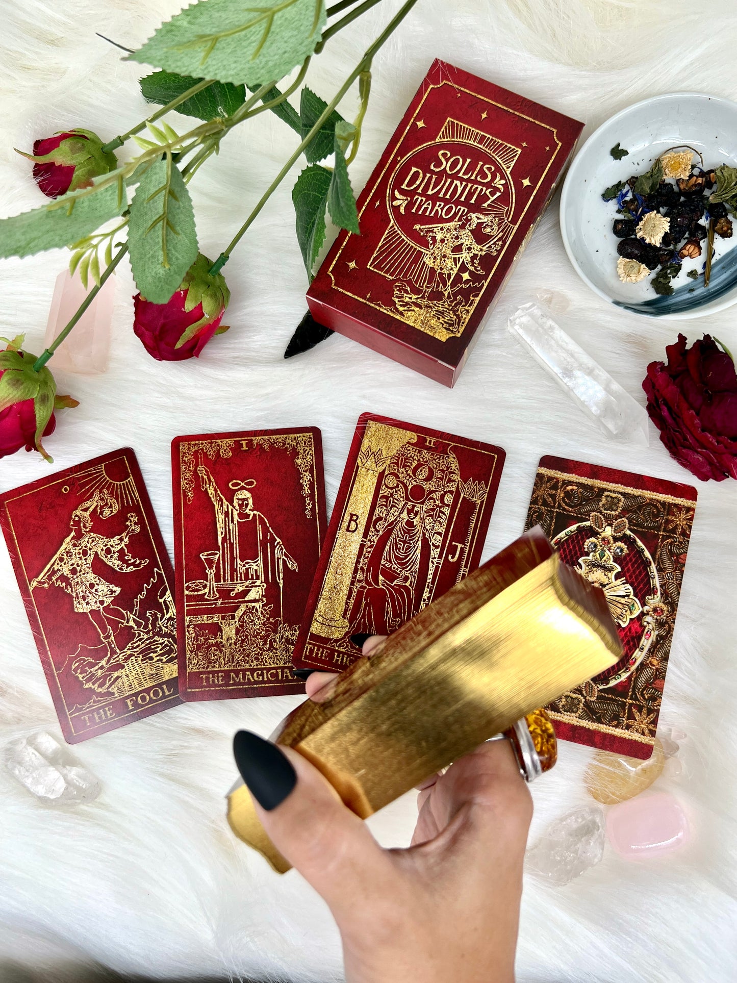 Crimson Renaissance Tarot Cards