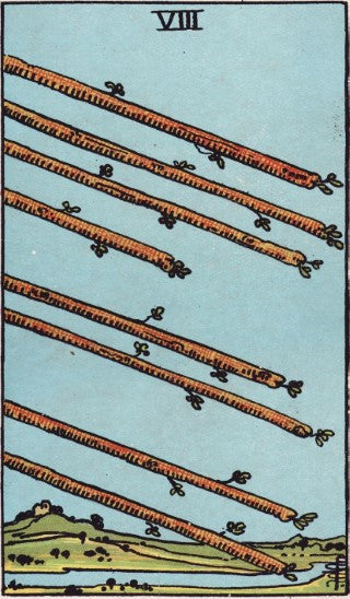 Eight of Wands tarot card meaning