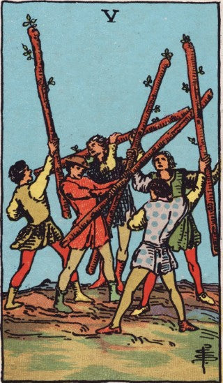 Five of Wands tarot card meaning