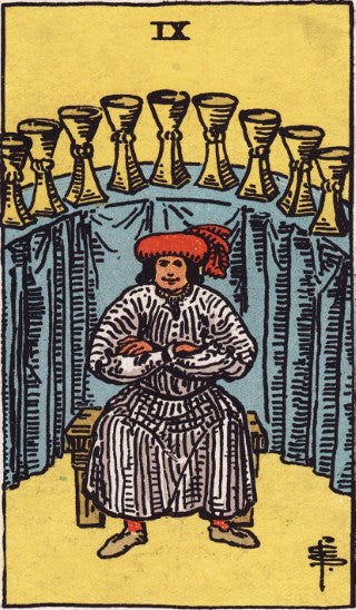 Nine of Cups tarot card meaning