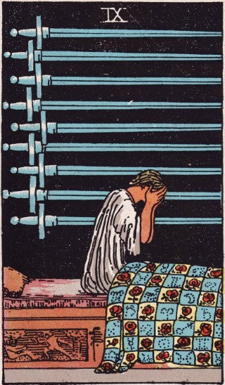 Nine of Swords tarot card meaning