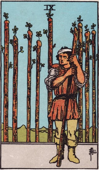 Nine of Wands tarot card meaning