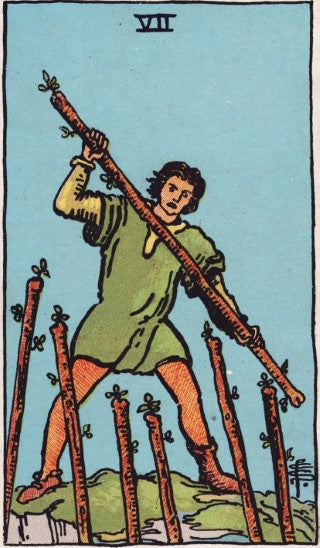 Seven of Wands tarot card meaning