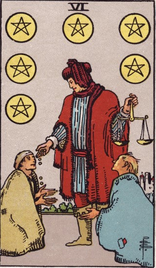 Six of Pentacles tarot card meaning