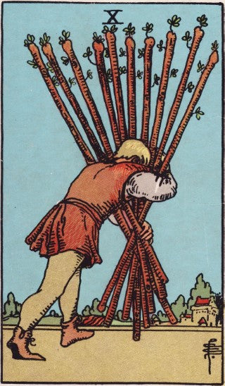 Ten of Wands tarot card meaning