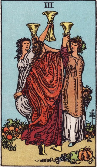 Three of Cups tarot card meaning