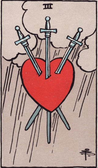 Three of Swords tarot card meaning