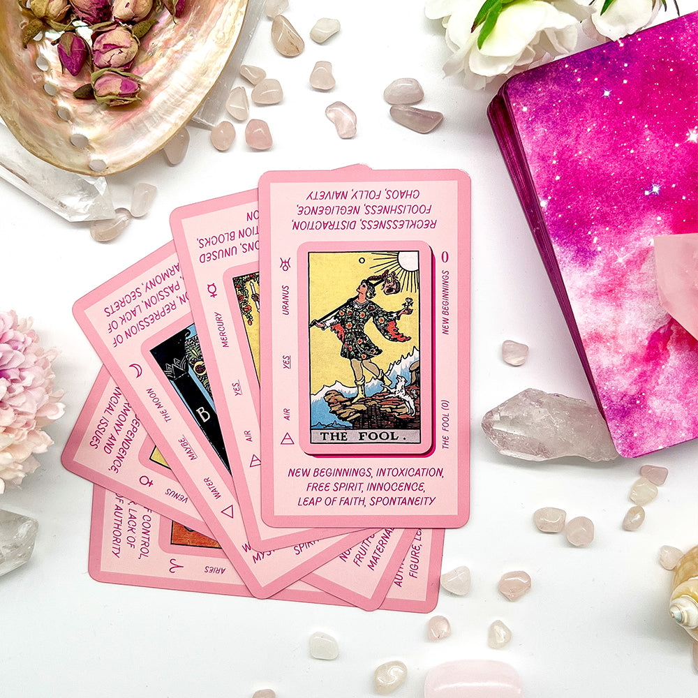 pink tarot cards the fool card meaning