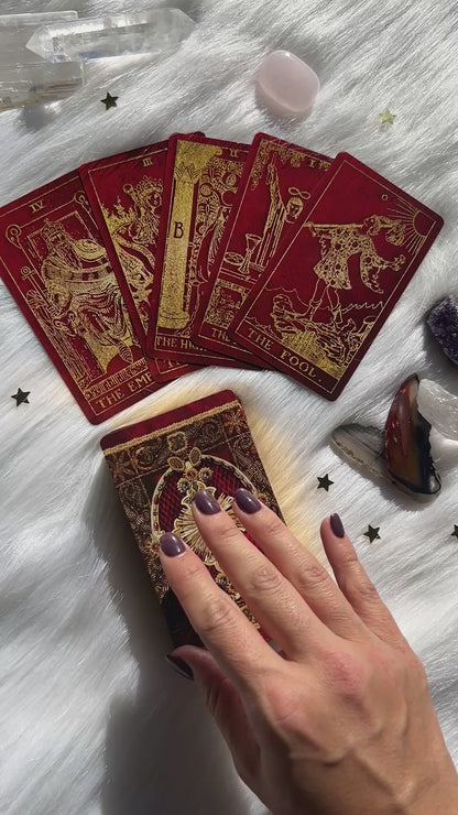Crimson Renaissance Tarot Cards