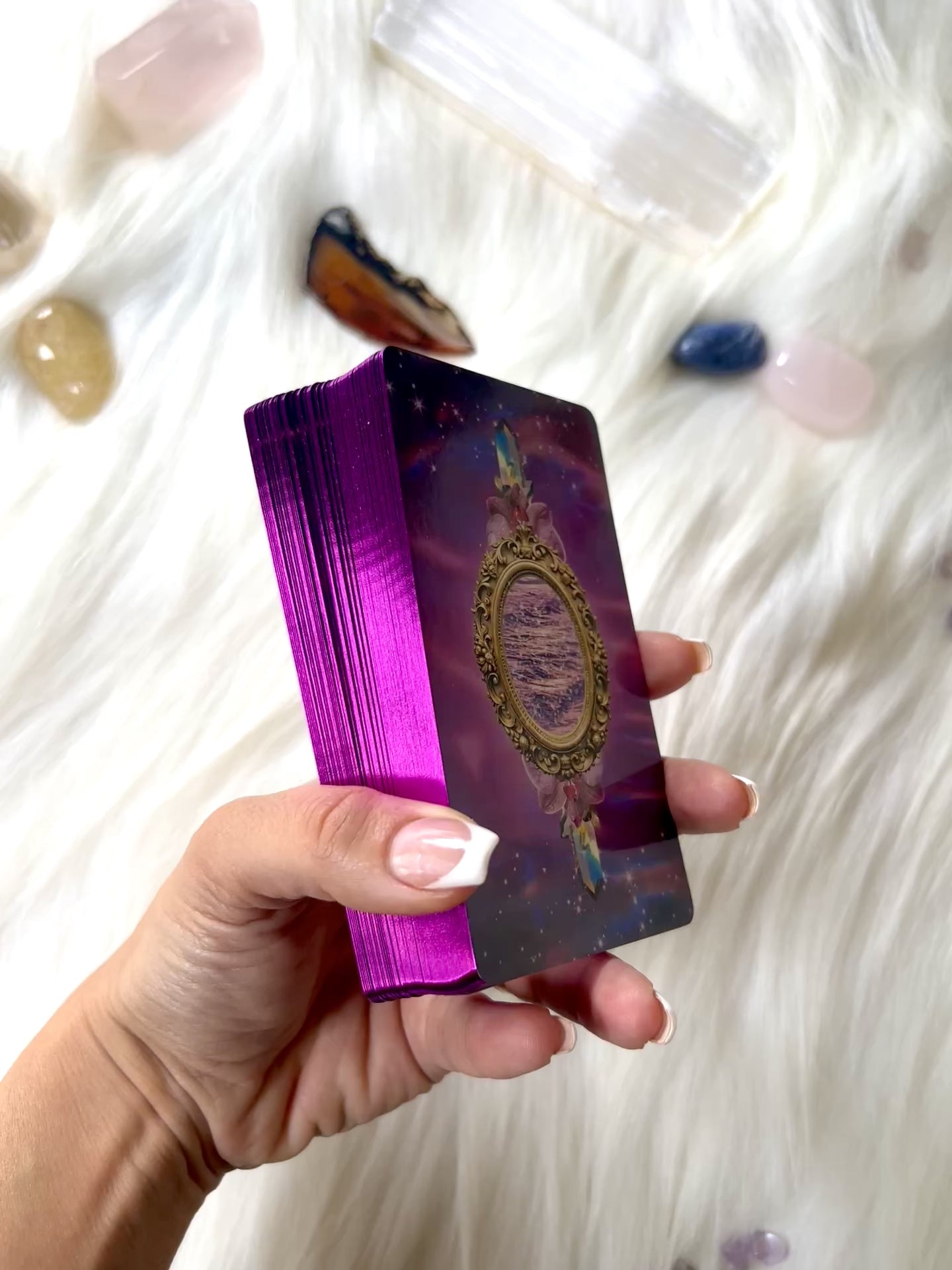 pueple tarot deck with foil edge